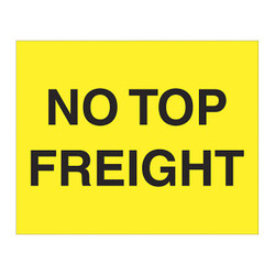 Tape Logic Label,No Top Freight,8"X10",Ylw DL1635