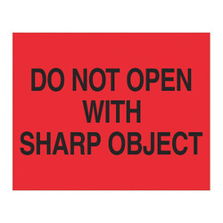 Tape Logic Label,Do Not Open,Sharp Obj,8"X10" DL1631