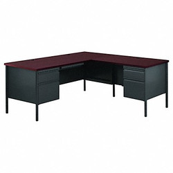 Hirsh L-Shape Desk,66" W,29-1/2" H,72" D 20451