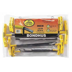 Bondhus Set 10 Ball End/Hex Graduated T-Handles  13138