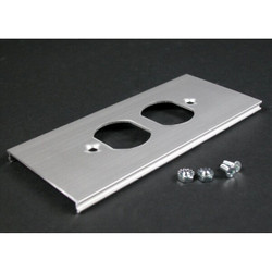 Wiremold Duplex Cover Plate,Gray,Aluminum AL3346D