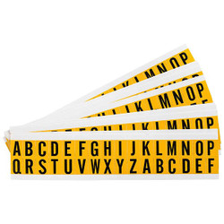 Brady Letter Label,A Thru Z,3/4in.H,PK25 1520-LTR KIT