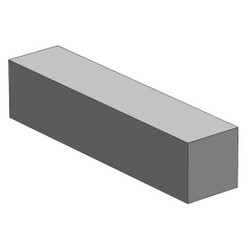 Manufacturer Varies Carbon Steel Square Bar,6 ft L,1 in W 18S1-72