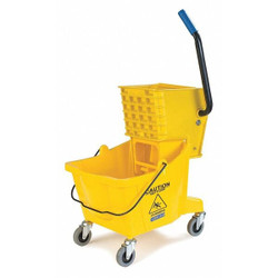 Carlisle Foodservice Mop Bucket and Wringer,Yellow,6 1/2 gal  3690804