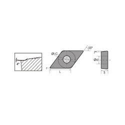 Hhip Dcmt 32.52-Em Coated Carbide Insert 6004-1032