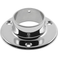 Lavi Industries Flange Wall for 2"" Tubing Polished Stainless Steel