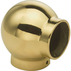 Lavi Industries, Ball Elbow, for 1.5" Tubing, Polished Brass