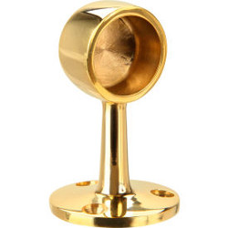 Lavi Industries Flush End Post for 1"" Tubing Polished Brass