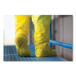 Latex Chemical Boot Cover, 12 in, 3X-Large, Latex Rubber, Yellow