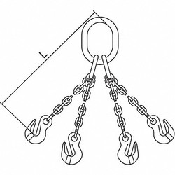 Pewag Chain Sling,9/32 in Size,G120,10' L,QOG 7G120QOG/10
