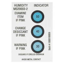 Partners Brand Humidity Indicators,2x3",PK125 DES160