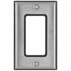 Leviton Decora Device Wall Plate,Silver,2.87" W 84401-G40