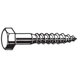 Manufacturer Varies Hex Lag Screw,1/4",Zinc,4.5"L,PK100 U08280.025.0450