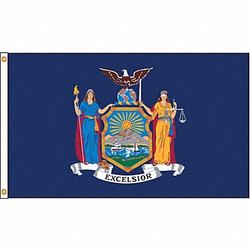 Nylglo New York Flag, 5x8 Ft,Nylon  143880