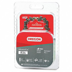 Oregon Saw Chain,8 In.,.043 In.,3/8 In. Pitch R34