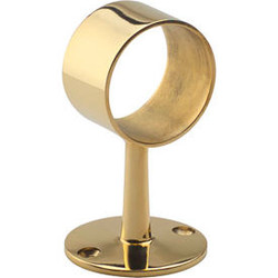 Lavi Industries Flush Center Post for 2"" Tubing Polished Brass