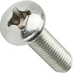 M6-1.0 x 70mm DIN 7985 Phillips Drive Pan Head Zinc Finish Steel Machine Screw P