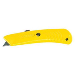 Partners Brand Utility Knife,Safety Grip,Yellow,PK10 KN113