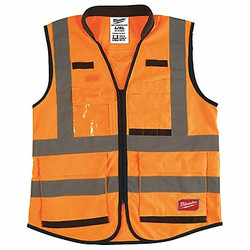 Milwaukee Tool High Visibility Vest,L/XL,Orange/Red 48-73-5052