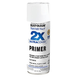 Rust-Oleum Spray Primer,Flat,White,12 oz,Exterior 334019
