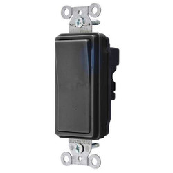 Hubbell Illuminated Wall Switch,3-Way,20A,Black SNAP2123ILBKNA