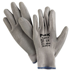 MCR™ Safety Flextuff Latex Dipped Gloves, Gray, Medium, 12 Pairs 9688M