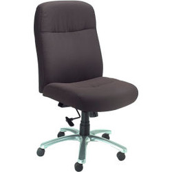Interion Big & Tall Chair With High Back Fabric Black