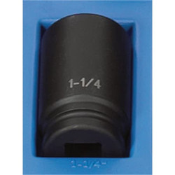 Grey Pneumatic Impact Socket,1-1/4",3/4"D,6pt. D 3040D