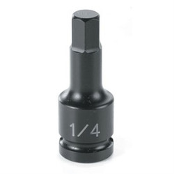 Grey Pneumatic Socket,10mm,1/4"D,Impact,Hex Male,Blk 9910M