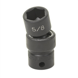 Grey Pneumatic Impact Socket,5/8",3/8"D,Univ 6pt. 1020U