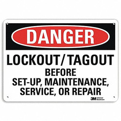 Lyle Danger Sign,10 inx14 in,Aluminum U1-1071-NA_14x10
