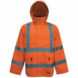 Viking Rain Jacket,Class 3,Trilobal,Orange,2XL  D6329JO-XXL