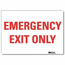 Lyle Emrgncy Sign,10x14in,Reflective Sheeting U7-1081-RD_14X10