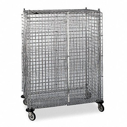 Metro Wire Security Cart,900 lb.,48 In. L 3W571