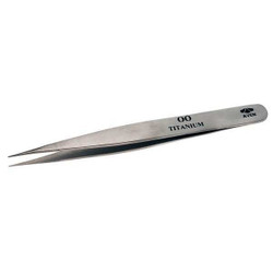 Aven Precision Tweezer, Titanium, 4-1/2 In  18032TT