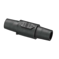 Hubbell Double Connector,300/400A,Black HBLDFBK