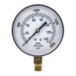 Pic Gauges Pressure Gauge,Nominal 3-1/2" Dial SEP-101D-354O