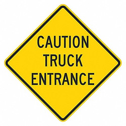 Lyle Truck Entrance Traffic Sign,12" x 12" T1-1867-DG_12x12