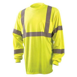 Occunomix T-Shirt,Hi-Vis Yellow,64 in. Chest,5XL  LUX-LSETP3B-Y5X