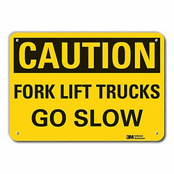 Lyle Rflctv Lift Truck Trfc Caut Sign,10x14in LCU3-0294-RA_14x10