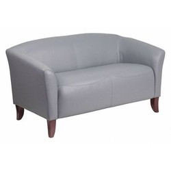 Flash Furniture Gray Leather Loveseat 111-2-GY-GG