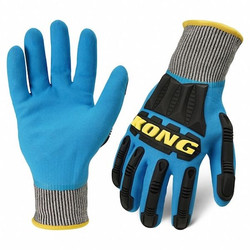 Ironclad Performance Wear Knit Work Glove,L,Blue,HPPE,PR  KKC5BWP-04-L