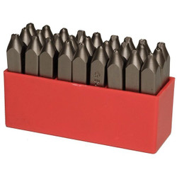 Manufacturer Varies Letter Set,1/8 In. H,Steel 1EC12