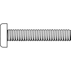 Sim Supply MS,#10-32,Plain,3/8"L,100PK  773606-PG