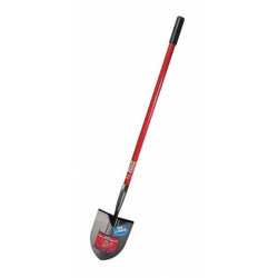 Bully Tools Point Shovel,Round,12 ga.,Fiberglass L 92515