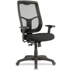Eurotech europa High-Back Executive Chair - Black Fabric Seat - 1 Each
