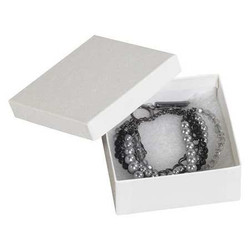 Partners Brand Jewelry Box,3 1/2x3 1/2x1 1/2",PK100 JB3312W