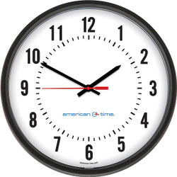 American Time Analog Clock,Plastic,13 1/4" Diameter U54BAAA332