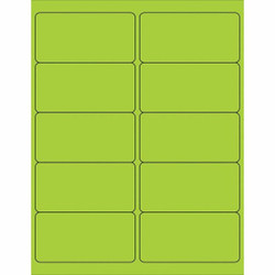Tape Logic Removable Laser Label,4x2",Gn,PK1000 LL410GN