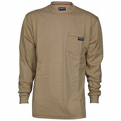 Mcr Safety FR Long Sleeve Shirt,10.6 cal/sq cm,Tan  LST1TXL